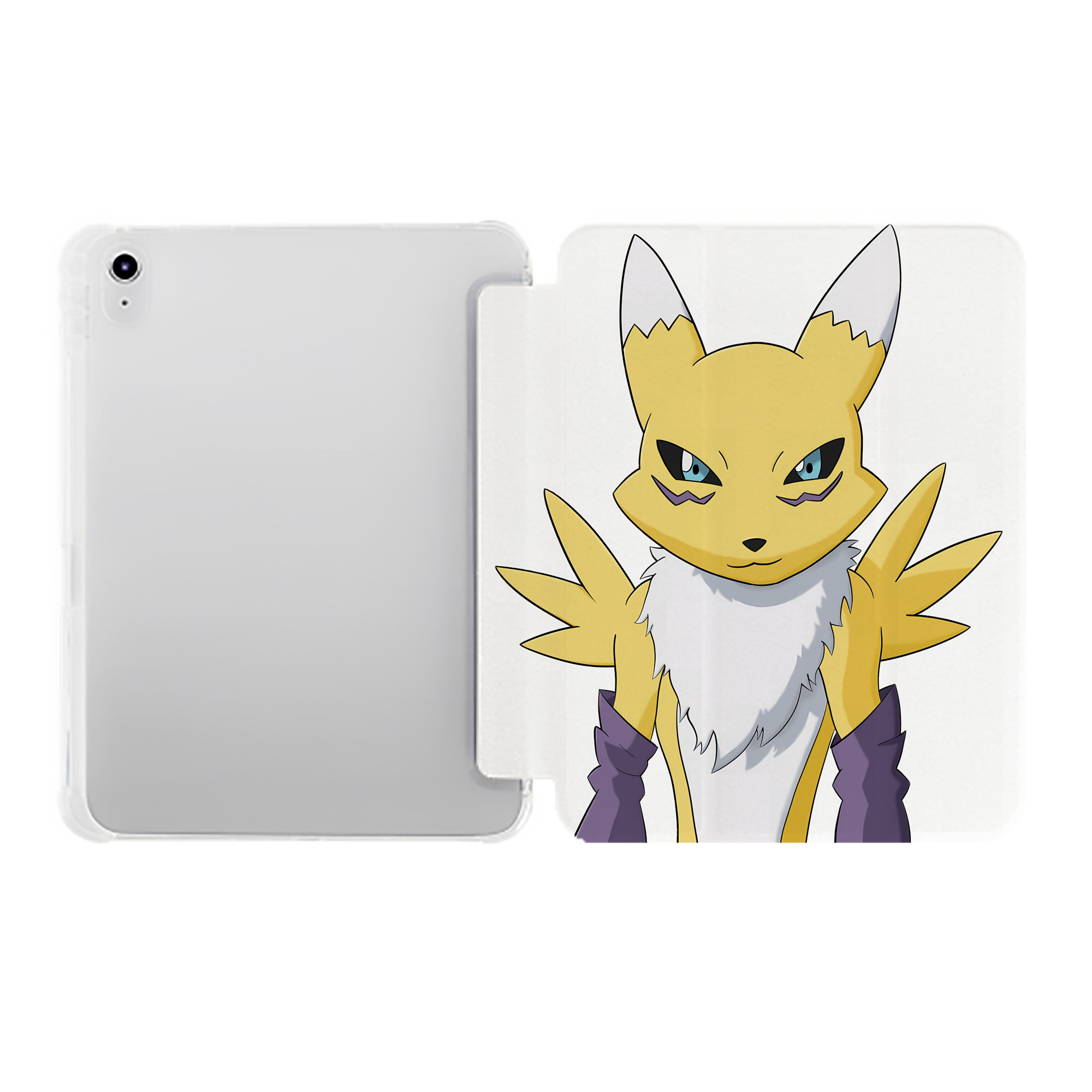 （画像用） Digimon デジタルモンスター/デジモン IPad ケース ペン収納付き 三つ折りスタンド PUレザー×シリコン 対応機種9.5/10.5/10.9インチ